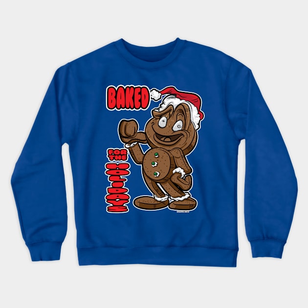 Gingerbread Man Baked For The Holidays with thumb back Crewneck Sweatshirt by eShirtLabs